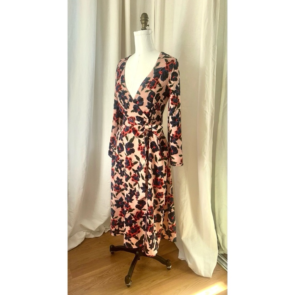 Zara Floral Long Sleeve Wrap Dress
